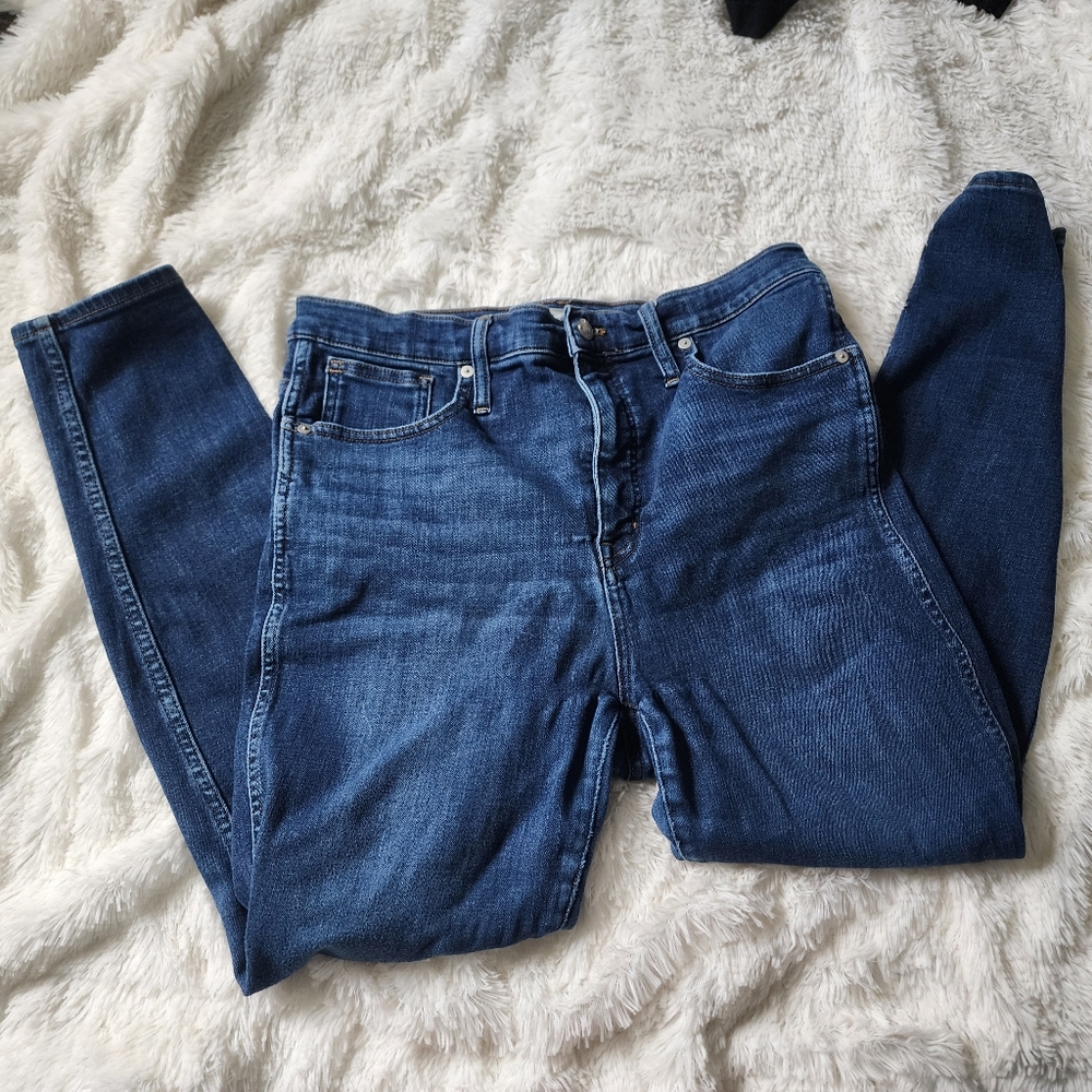 Madewell 10" high rise skinny denim stretch jeans size 32